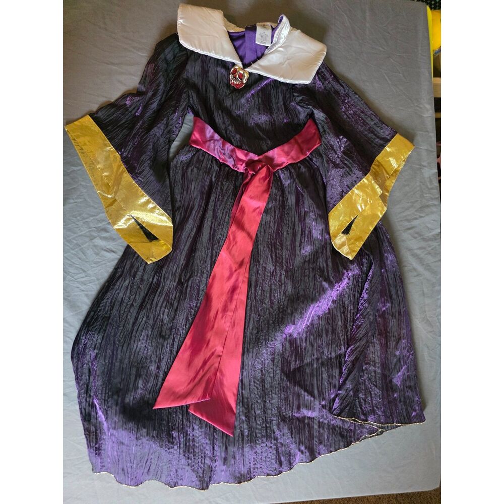 Disney Store Queen Grimhilde Evil Queen Costume Dress Girls Size 7/8 130